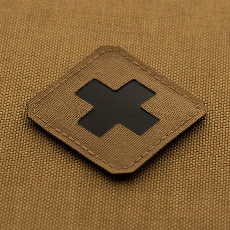 M-Tac Patch Medic Cross Laser Cut, 45 x 45 mm, Coyote / Zwart