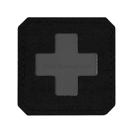 M-Tac Patch Medic Cross Laser Cut, 45 x 45 mm, Zwart / Grijs