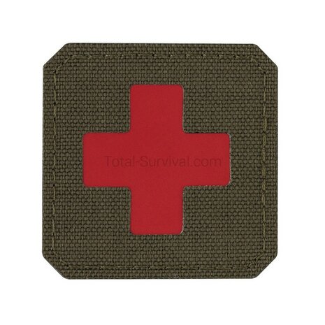 M-Tac Patch Medic Cross Laser Cut, 45 x 45 mm, Ranger green / Rood