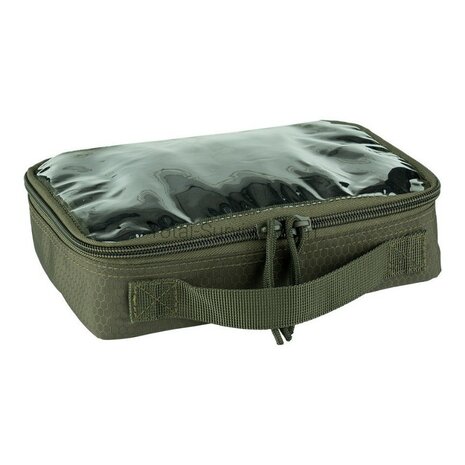101 Inc Hexagon organizer transparent medium Molle, OD Green