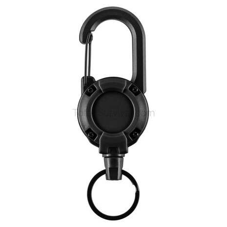 M-Tac extendable carabiner with drawstring, black