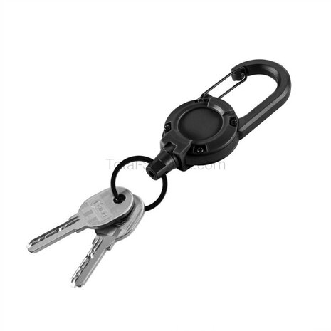 M-Tac extendable carabiner with drawstring, black