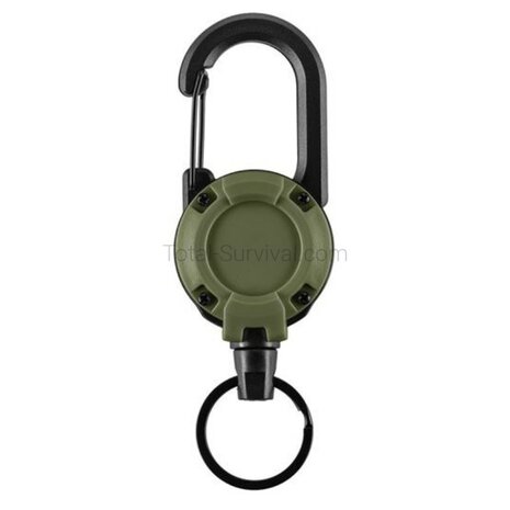 M-Tac extendable carabiner with drawstring, OD green