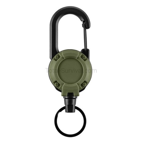 M-Tac extendable carabiner with drawstring, OD green
