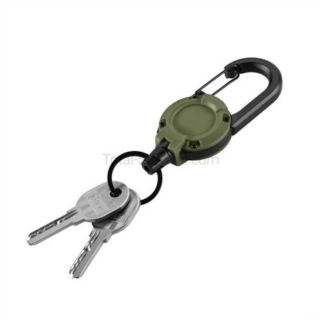 M-Tac extendable carabiner with drawstring, OD green