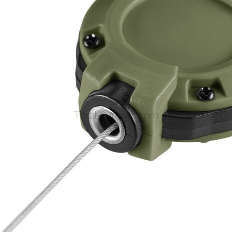 M-Tac extendable carabiner with drawstring, OD green