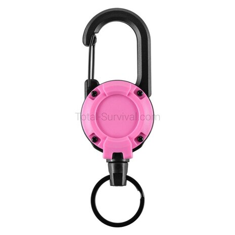 M-Tac extendable carabiner with drawstring, pink