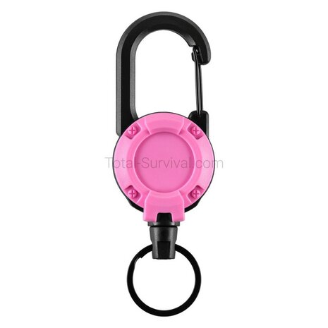 M-Tac extendable carabiner with drawstring, pink