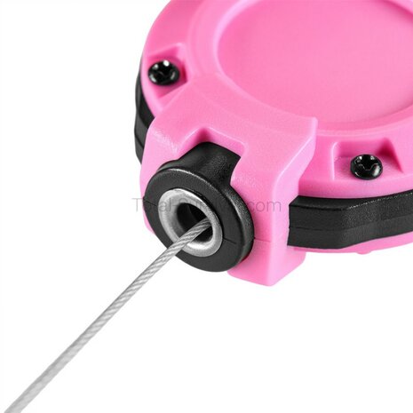 M-Tac extendable carabiner with drawstring, pink