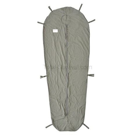 Defence Innenschlafsack der Niederl&auml;ndischen Armee mit Rei&szlig;verschluss, olivgr&uuml;n