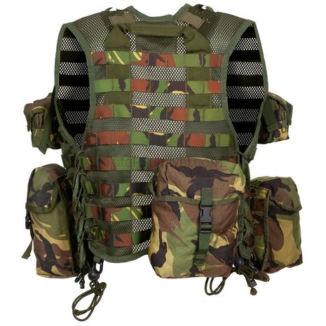 Dutch Army tactical load carrying vest Modular II, MOLLE, incl. 9 pouches, Woodland DPM
