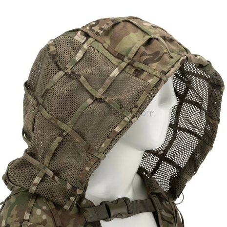 Invader Gear Ghillie Base Plain suit with hood, Multicam