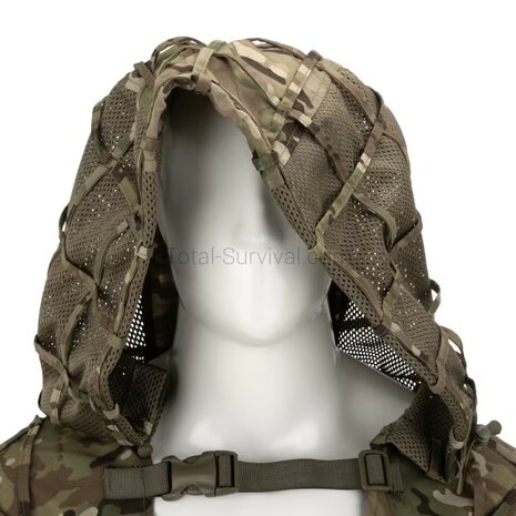 Invader Gear Ghillie Base Plain suit with hood, Multicam
