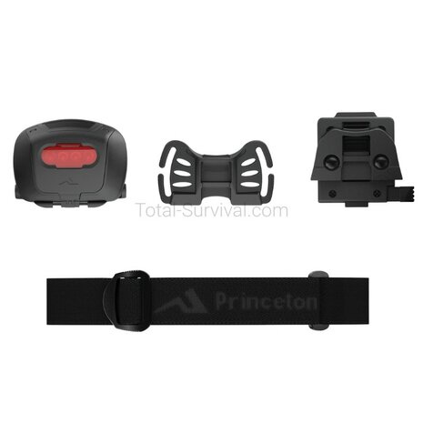 Princeton TEC Quad TAC MPLS tactische LED hoofdlamp 3-kleuren, zwart