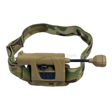 Princeton Tec MPLS  tactische LED hoofdlamp / helmlamp 3-kleuren + IR, coyote tan