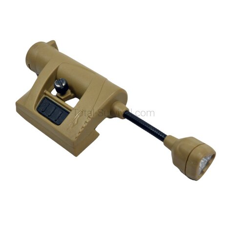Princeton Tec MPLS  tactische LED hoofdlamp / helmlamp 3-kleuren + IR, coyote tan