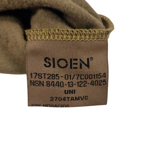 Sioen tactical fleece colsjaal, cold weather FR brandvertragend, Dark coyote