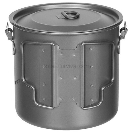 Fox outdoor popote compacte en titane (1,1 l) avec couvercle et poign&eacute;es pliantes