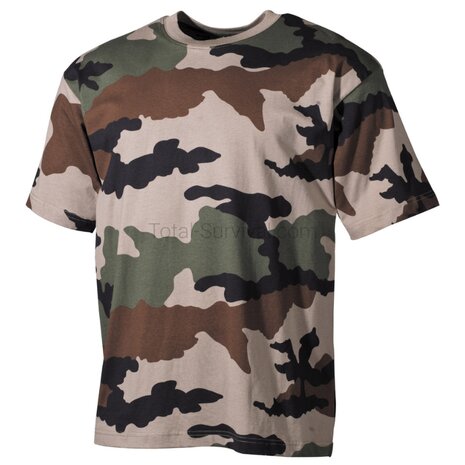 MFH T-shirt US en coton, manches courtes, CCE camo, 170 g/m&sup2;