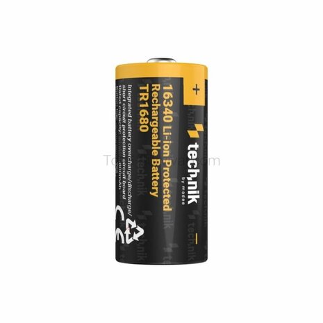 Technik 16340 RCR123 800 mAh 3.7V PCM button top li-ion oplaadbare batterij