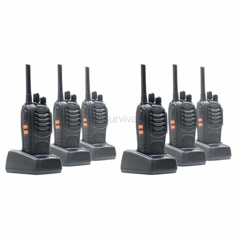 PNI R40 PRO Profi Funkger&auml;t set (6 St&uuml;ck) schwarz, PMR-446