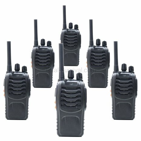 PNI R40 PRO Profi Funkger&auml;t set (6 St&uuml;ck) schwarz, PMR-446