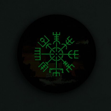 M-Tac velcro patch Vegvisir / Drakkar, 80 mm, Zwart/GID