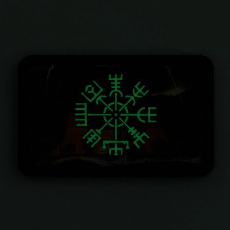 M-Tac velcro patch Vegvisir / Drakkar, 80x50 mm, Zwart/GID