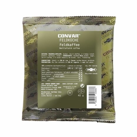 Convar Tactical field kitchen instant coffee with milk and sugar (40 grams)