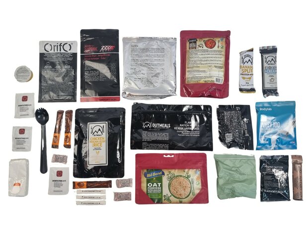 Out Meals MRE Meal Ready-to-Eat 24-hour ration freeze-dried, Menu set 4 Dry