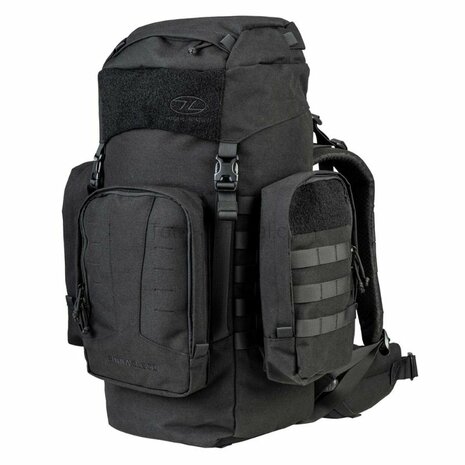 Highlander Pinnacle Bergrucksack mit Seitentaschen, 50 l, schwarz