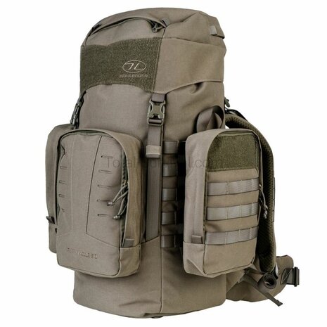 Highlander Pinnacle Bergrucksack mit Seitentaschen, 50 l, Ranger gr&uuml;n