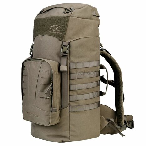 Highlander Pinnacle Bergrucksack mit Seitentaschen, 50 l, Ranger gr&uuml;n