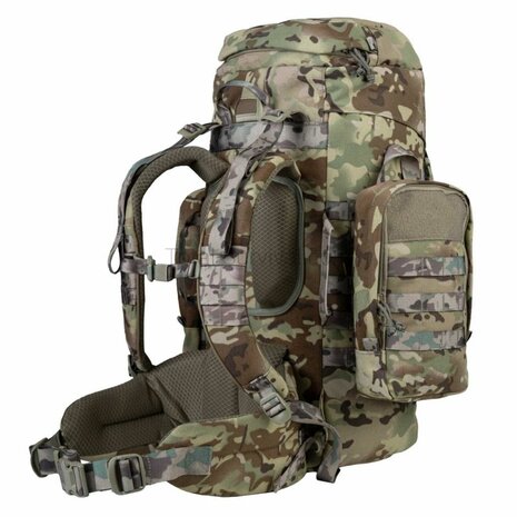 Highlander Pinnacle Bergrucksack mit Seitentaschen, 50 l, HMTC Multicam