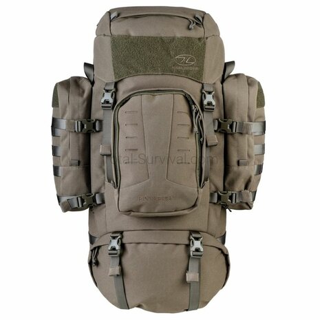 Highlander Pinnacle Bergrucksack mit Seitentaschen, 90 l, Ranger gr&uuml;n
