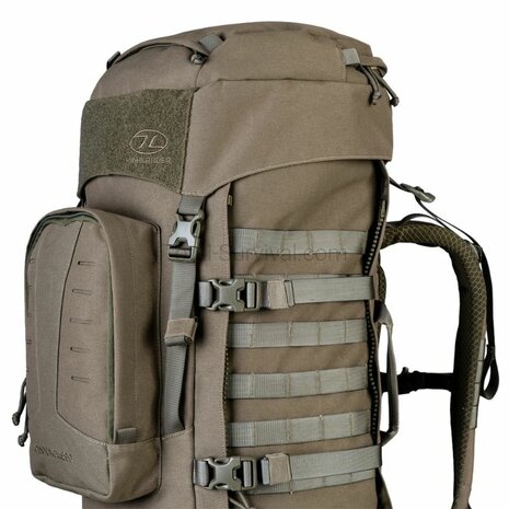 Highlander Pinnacle Bergrucksack mit Seitentaschen, 90 l, Ranger gr&uuml;n