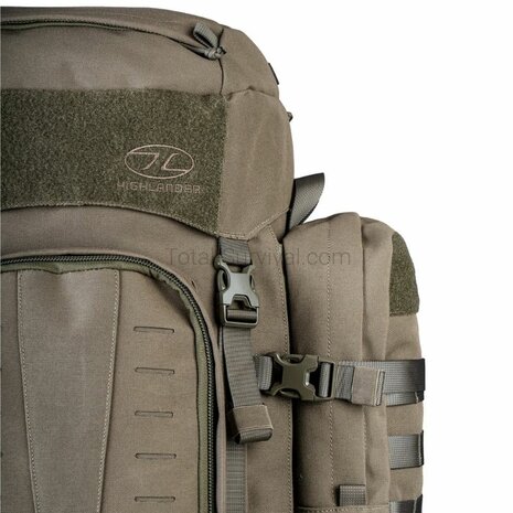Highlander Pinnacle Bergrucksack mit Seitentaschen, 90 l, Ranger gr&uuml;n