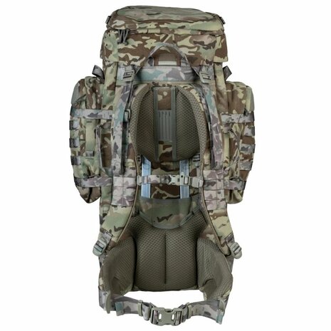 Highlander Pinnacle Bergrucksack mit Seitentaschen, 90 l, HMTC Multicam