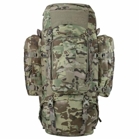 Highlander Pinnacle Bergrucksack mit Seitentaschen, 70 l, HMTC Multicam