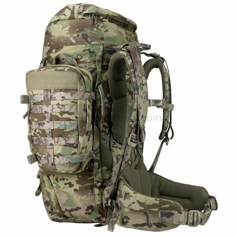 Highlander Pinnacle Bergrucksack mit Seitentaschen, 70 l, HMTC Multicam