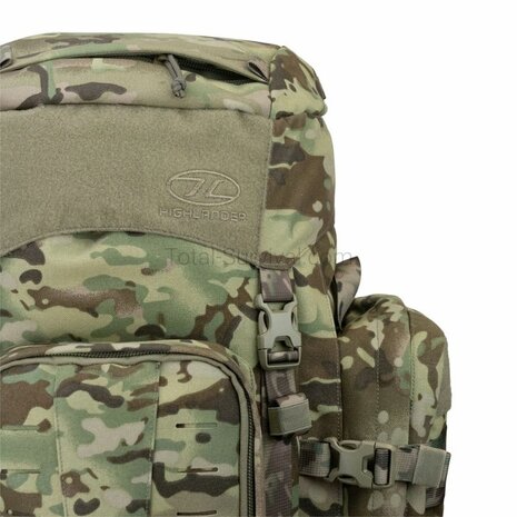 Highlander Pinnacle Bergrucksack mit Seitentaschen, 70 l, HMTC Multicam