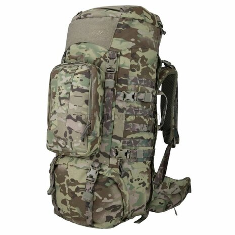 Highlander Pinnacle Bergrucksack mit Seitentaschen, 70 l, HMTC Multicam