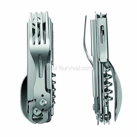 Fosco Camping Tool 6-in-1-Taschenmesser / Besteck-Set
