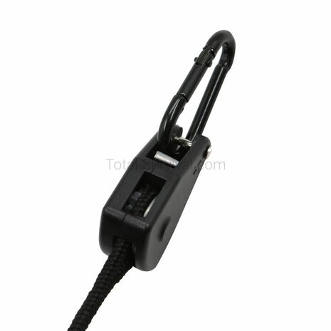 Fosco Spankabel 4 mm, 4 meter met touwratel, zwart