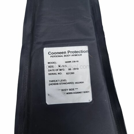 Cooneen Defence Protective Body Armour Insert schouder inlage Rechts, kevlar HG2+KR2