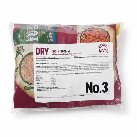 Out Meals MRE (Meal Ready-to-Eat) 24-Stunden Verpflegungspaket, gefriergetrocknet, Men&uuml; Set 3 Dry