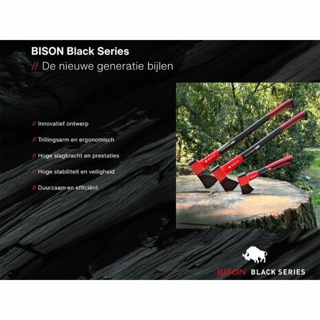 Bison Black Series UX-6 Universal Beil klein, schwarz/rot