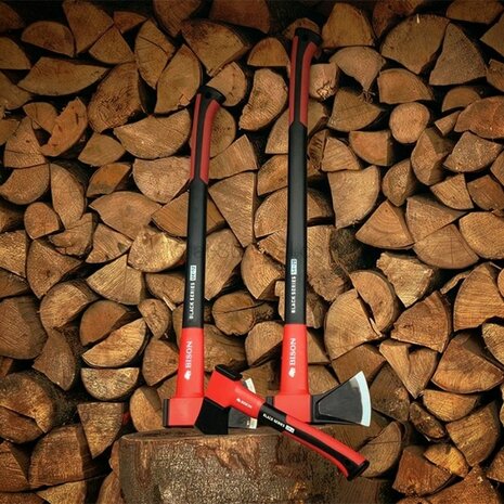 Bison Black Series UX-6 Universal Beil klein, schwarz/rot
