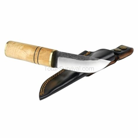 Njord Pelle Puukko Bushcraftmesser feststehende Klinge mit Palisandergriff