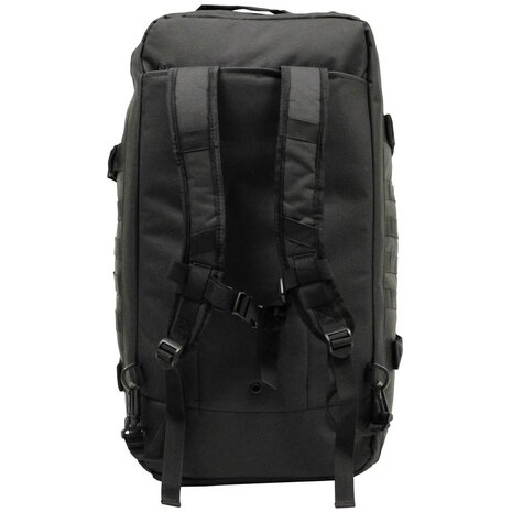 MFH Rucksack Tragetasche Reise mit Kompressionsriemen 50L, schwarz